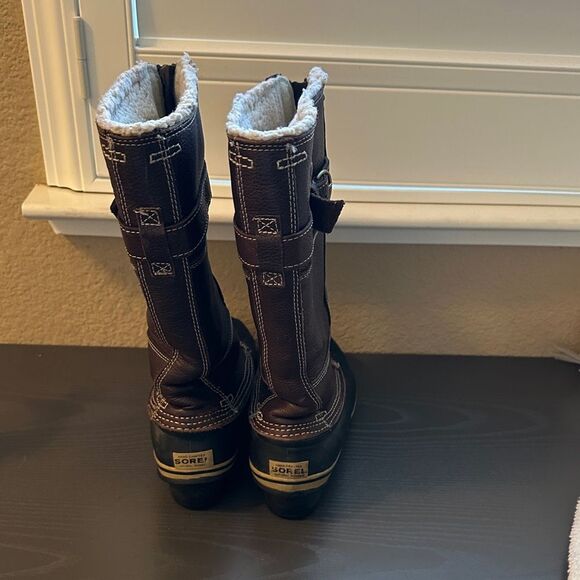 Sorel Brown and Black Winter Boots Size 7.5 - Picture 3 of 6